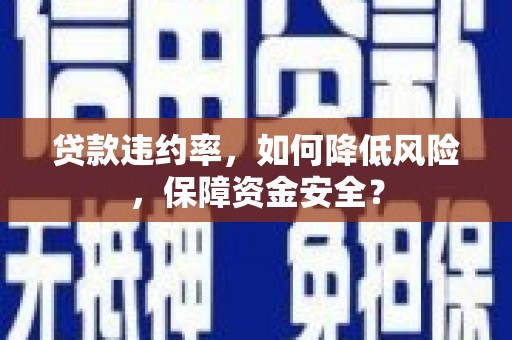 江口贷款违约率，如何降低风险，保障资金安全？