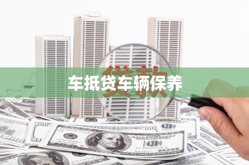 新界车抵贷车辆保养