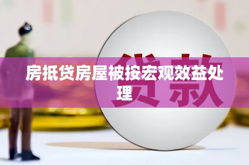 固镇房抵贷房屋被按宏观效益处理
