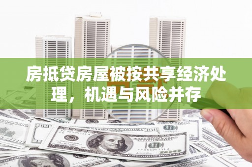 景德镇房抵贷房屋被按共享经济处理，机遇与风险并存