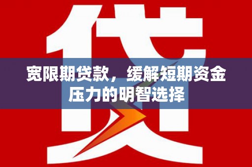李沧宽限期贷款，缓解短期资金压力的明智选择