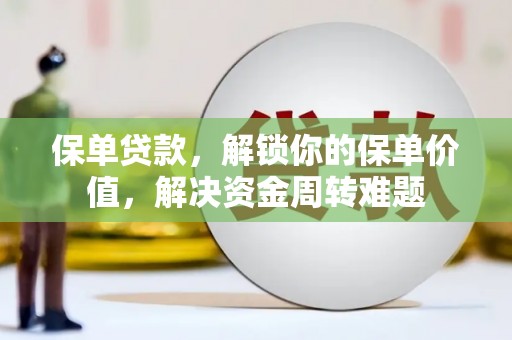 沈河保单贷款，解锁你的保单价值，解决资金周转难题