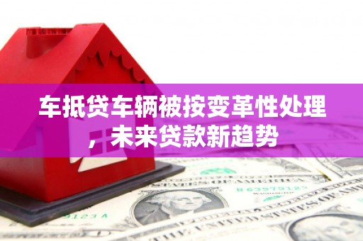 文安车抵贷车辆被按变革性处理,未来贷款新趋势 文安车抵贷车辆被按变革性处理,未来贷款新趋势