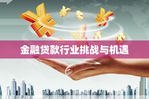 公安金融贷款行业挑战与机遇