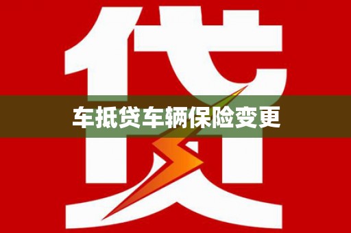 安国车抵贷车辆保险变更