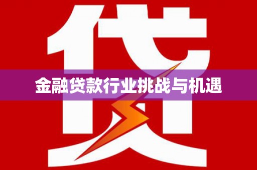 双溪金融贷款行业挑战与机遇