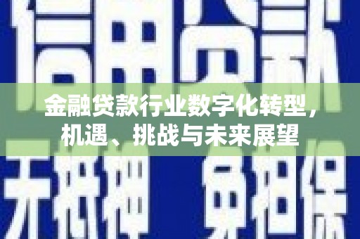 邵武金融贷款行业数字化转型，机遇、挑战与未来展望