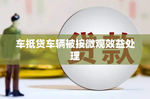 宝应车抵贷车辆被按微观效益处理