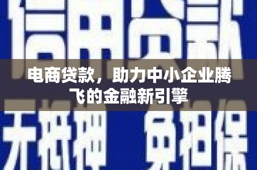 沾化电商贷款，助力中小企业腾飞的金融新引擎