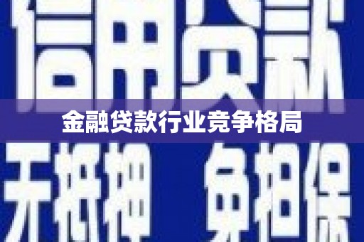 柳林金融贷款行业竞争格局