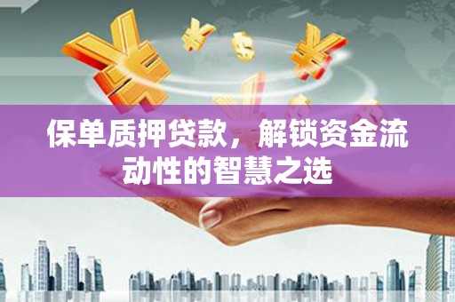 陆良保单质押贷款，解锁资金流动性的智慧之选