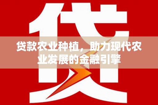 永新贷款农业种植，助力现代农业发展的金融引擎
