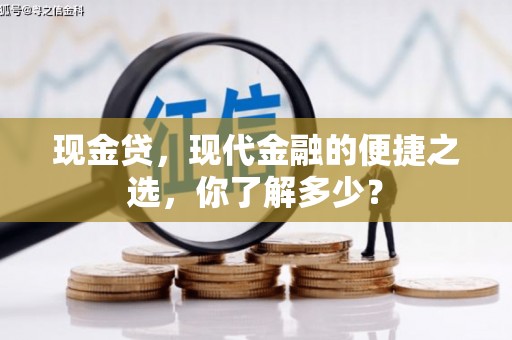 茶陵现金贷，现代金融的便捷之选，你了解多少？