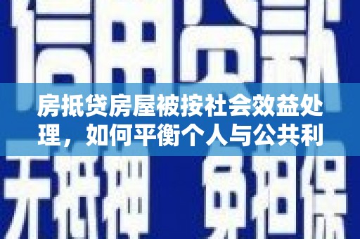 宁阳房抵贷房屋被按社会效益处理，如何平衡个人与公共利益？