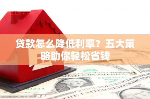 巍山贷款怎么降低利率？五大策略助你轻松省钱