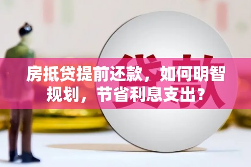 恩阳房抵贷提前还款，如何明智规划，节省利息支出？