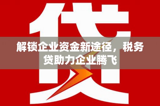 凤城解锁企业资金新途径，税务贷助力企业腾飞