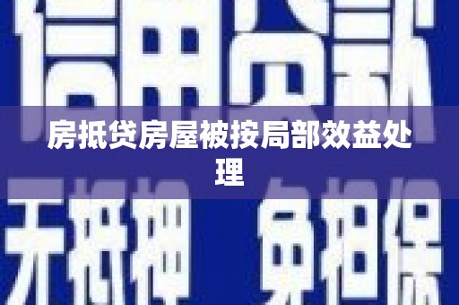 密山房抵贷房屋被按局部效益处理