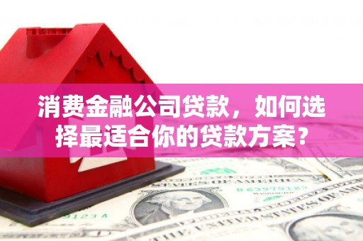 和政消费金融公司贷款，如何选择最适合你的贷款方案？