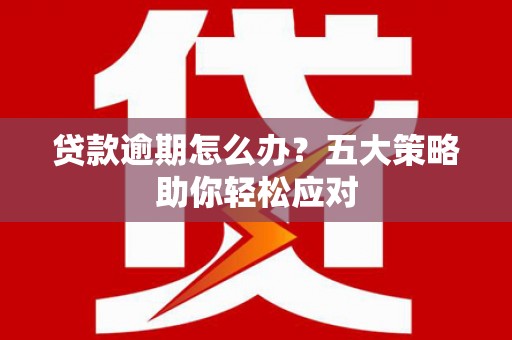 阿里山贷款逾期怎么办？五大策略助你轻松应对