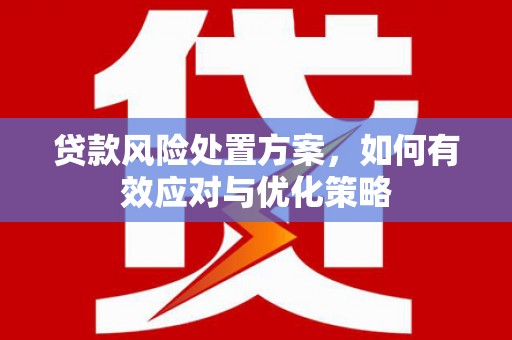澳门贷款风险处置方案，如何有效应对与优化策略