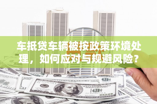 武冈车抵贷车辆被按政策环境处理，如何应对与规避风险？