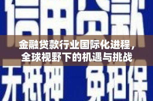 松阳金融贷款行业国际化进程，全球视野下的机遇与挑战
