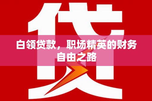 紫金白领贷款，职场精英的财务自由之路