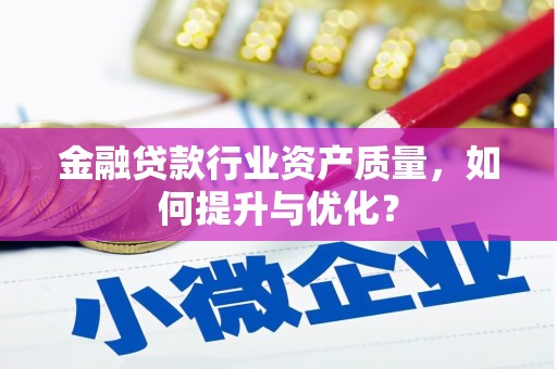 连云港金融贷款行业资产质量，如何提升与优化？