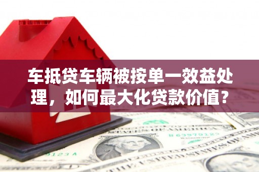 广平车抵贷车辆被按单一效益处理，如何最大化贷款价值？
