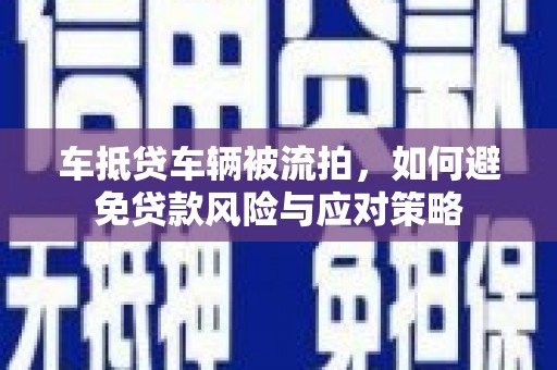 庆云车抵贷车辆被流拍，如何避免贷款风险与应对策略