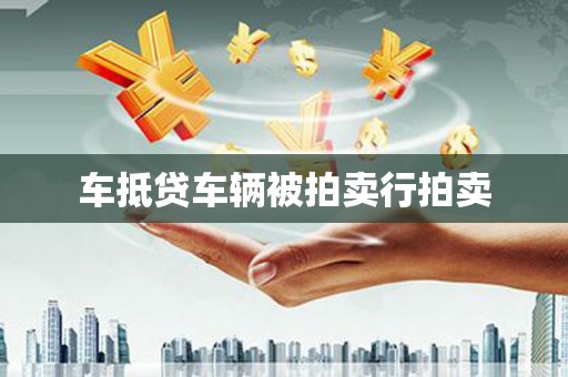 广陵车抵贷车辆被拍卖行拍卖