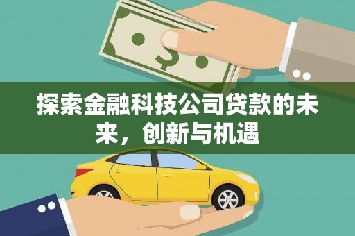 新源探索金融科技公司贷款的未来，创新与机遇