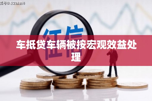 婺源车抵贷车辆被按宏观效益处理