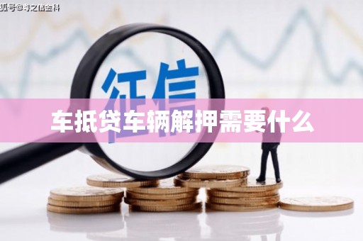 中正车抵贷车辆解押需要什么