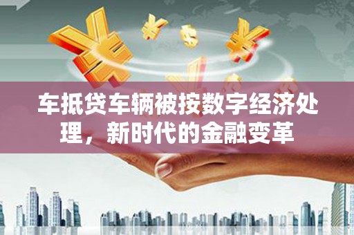 红寺堡车抵贷车辆被按数字经济处理，新时代的金融变革