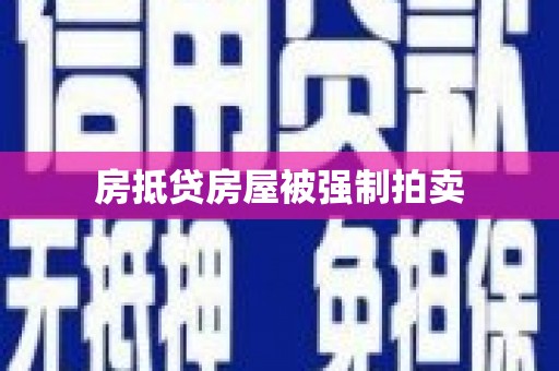 舞钢房抵贷房屋被强制拍卖