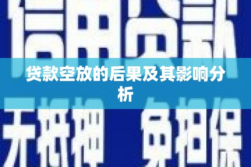 贺兰贷款空放的后果及其影响分析