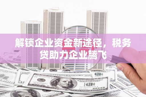 大方解锁企业资金新途径，税务贷助力企业腾飞