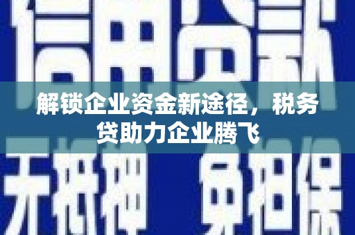 海宁解锁企业资金新途径，税务贷助力企业腾飞