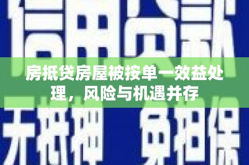 绵竹房抵贷房屋被按单一效益处理，风险与机遇并存