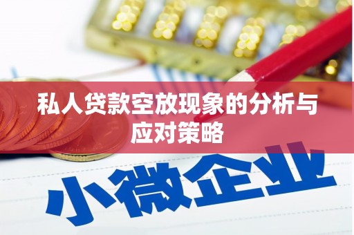清河门私人贷款空放现象的分析与应对策略