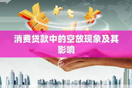 南浔消费贷款中的空放现象及其影响