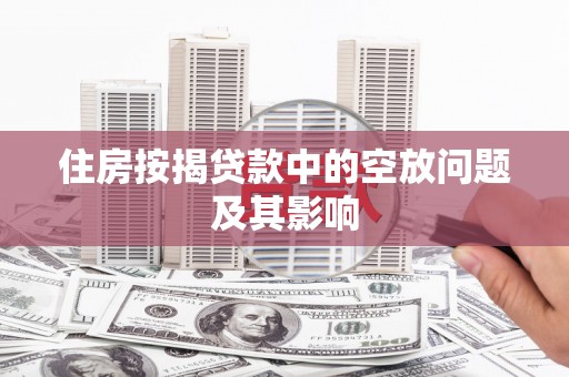 伍家岗住房按揭贷款中的空放问题及其影响