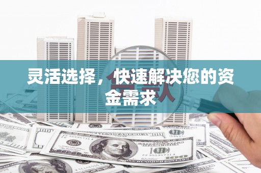 泸水灵活选择，快速解决您的资金需求