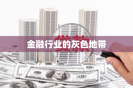 中西金融行业的灰色地带